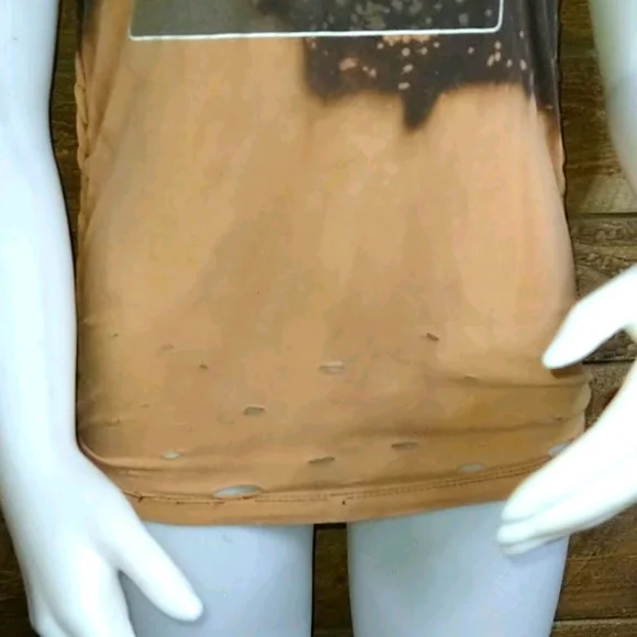 Blink-182 Customized Muscle Tank Brown and Tan T11 - Picture 4 of 10